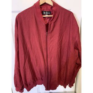 VTG ALAN STUART Men’s Sz‎ XL Full Zip Jacket Red Made In USA